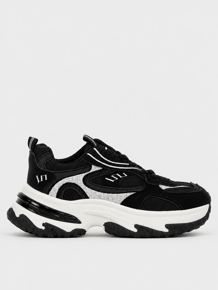 Sneaker Chunky con Flatform - KA2621 - nero (vista laterale)