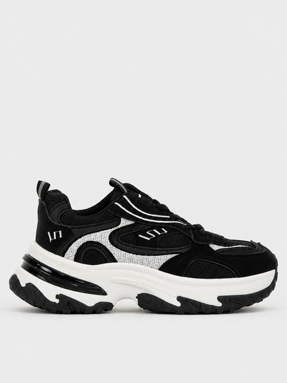 Sneaker Chunky con Flatform - KA2621 - nero (vista laterale)