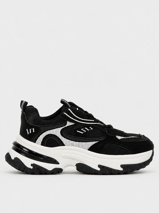 Sneaker Chunky con Flatform - KA2621 - nero (vista laterale)