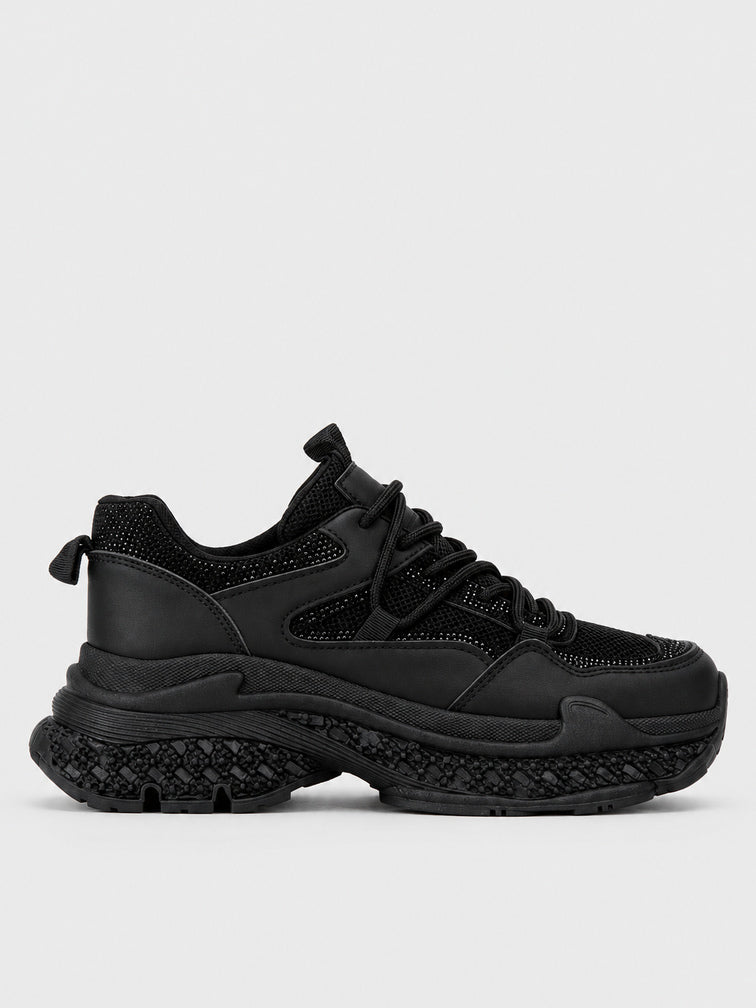 Sneaker Flatform Chunky - KA2622 - nero (vista laterale)