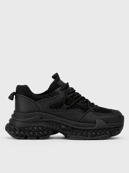 Sneaker Flatform Chunky - KA2622 - nero (vista laterale)
