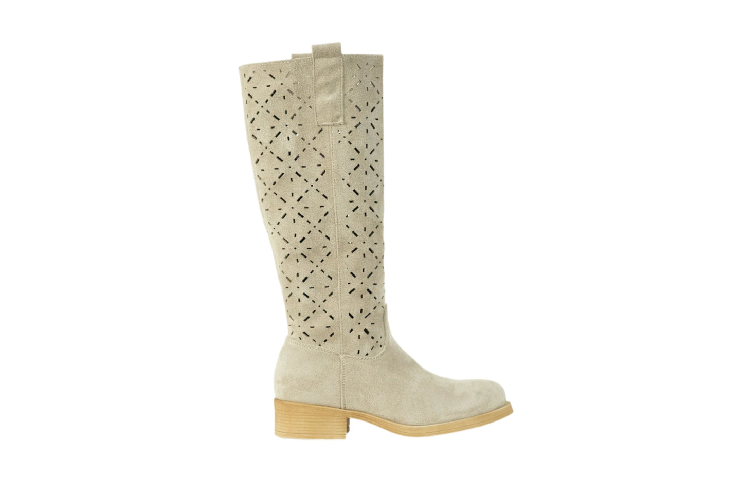 Beige Heel Spring Boot - LA2401