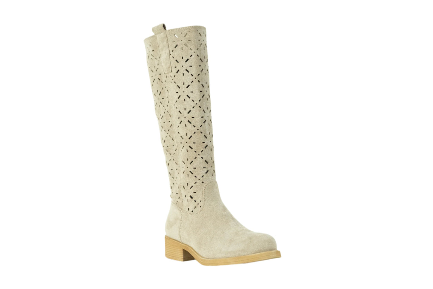 Beige Heel Spring Boot - LA2401