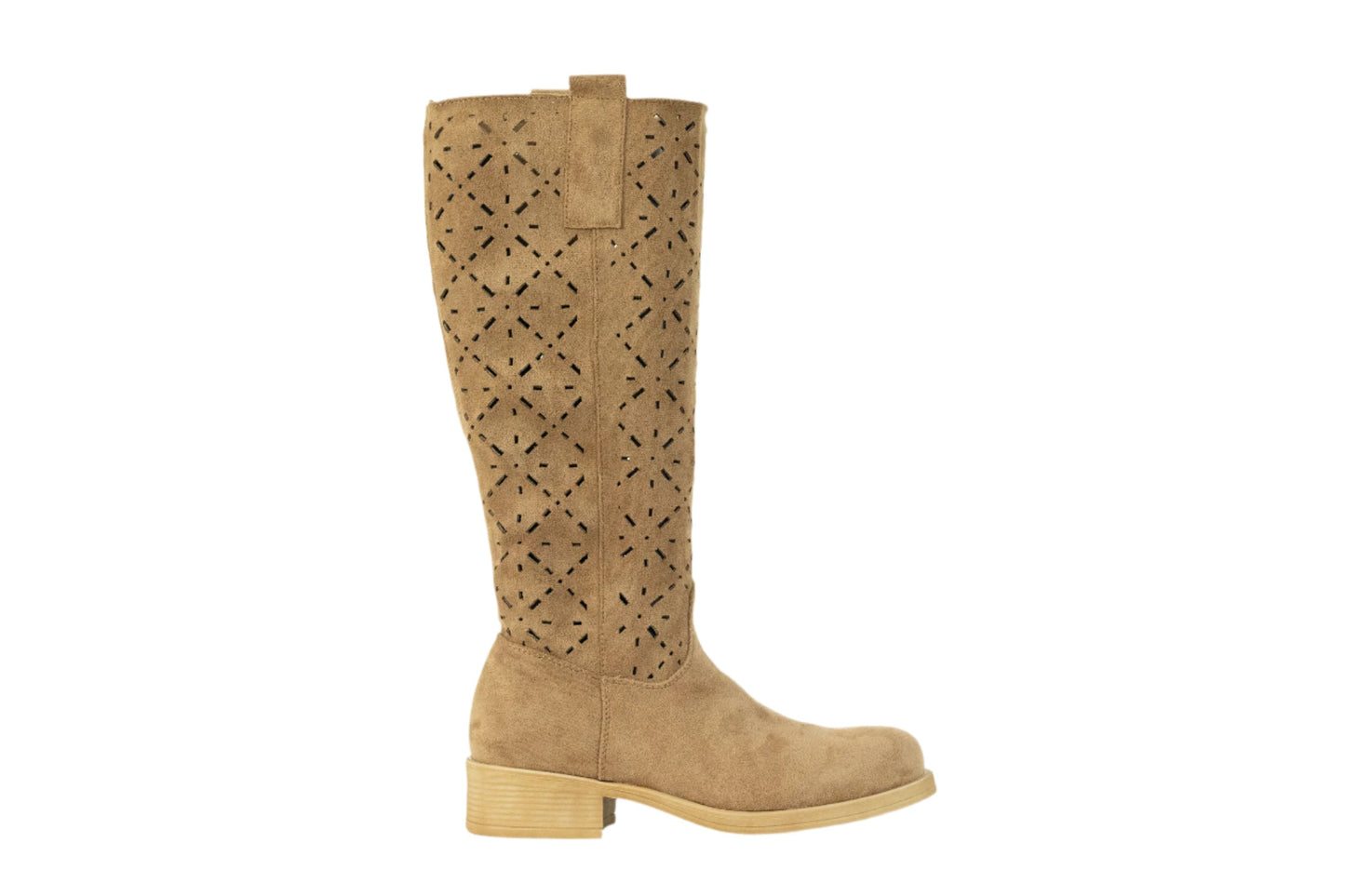 Beige Heel Spring Boot - LA2401