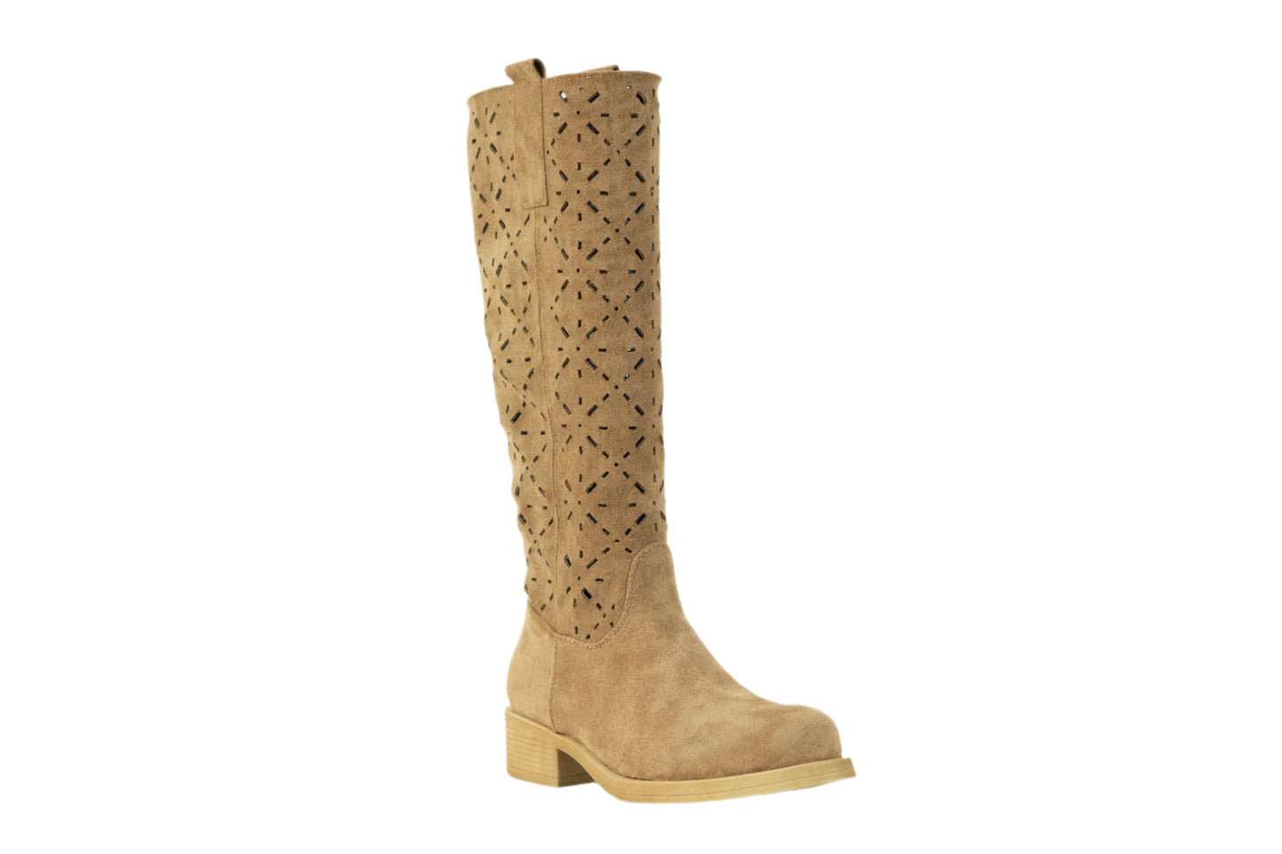 Beige Heel Spring Boot - LA2401