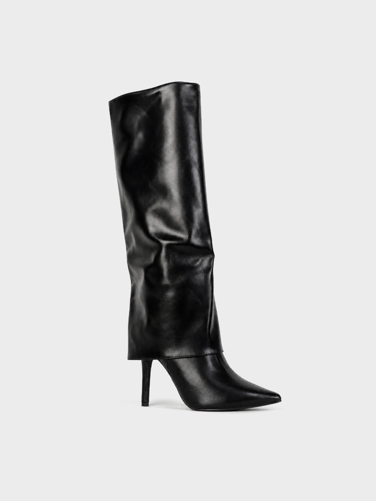Stivale Alto Tacco Spillo - LA2509 - nero PU