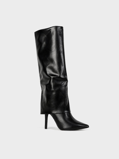 Stivale Alto Tacco Spillo - LA2509 - nero PU
