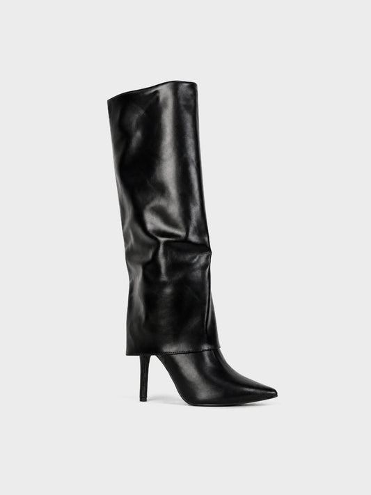 Stivale Alto Tacco Spillo - LA2509 - nero PU