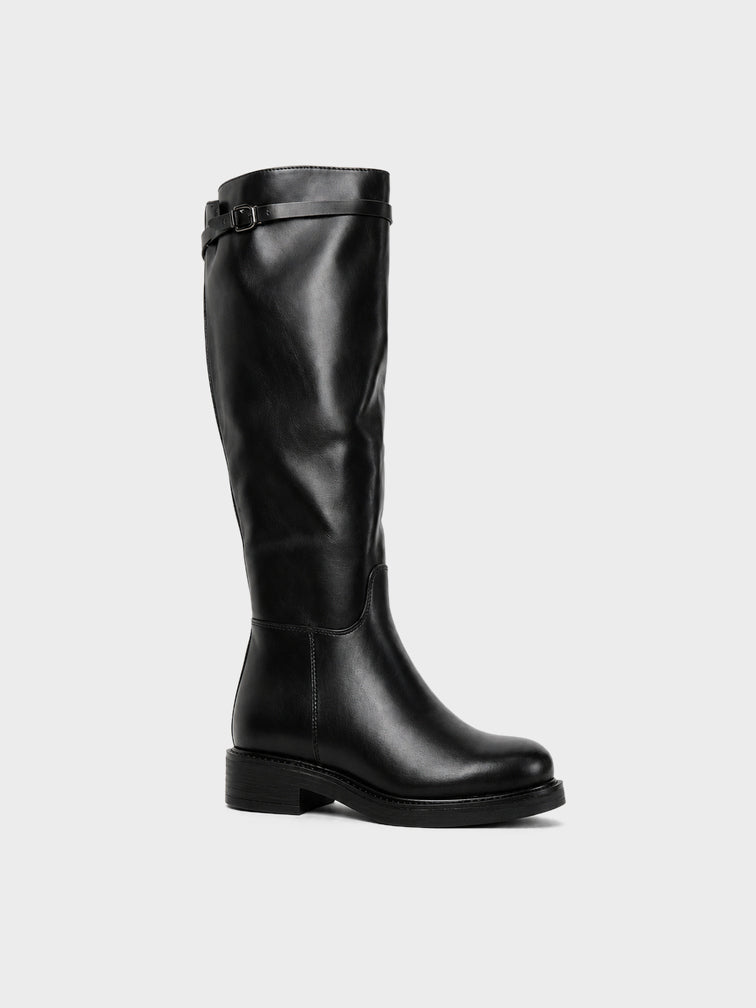 Stivale al Ginocchio con Fibbia - LA2604 - nero