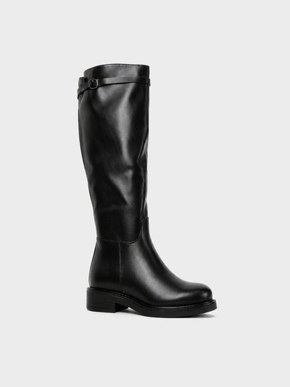 Stivale al Ginocchio con Fibbia - LA2604 - nero