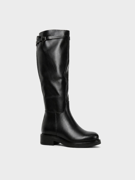 Stivale al Ginocchio con Fibbia - LA2604 - nero