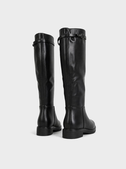 Stivale al Ginocchio con Fibbia - LA2604 - nero