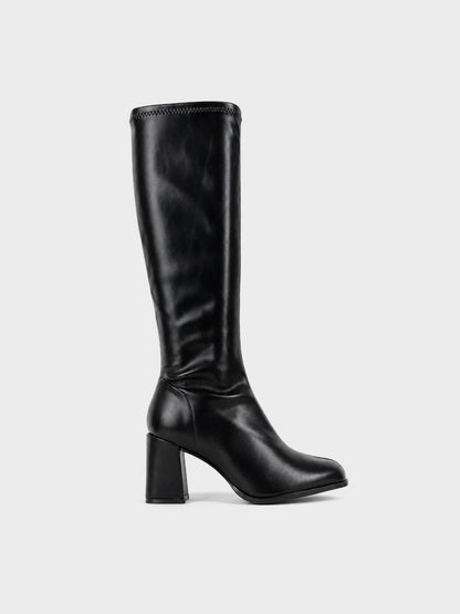Stivale Alto Elasticizzato - LA2605 - nero (vista laterale)