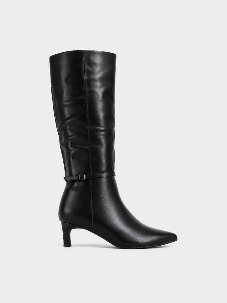 Stivale Alto Tacco Kitten - LA2612 - nero (vista laterale)