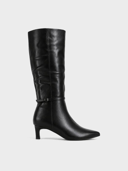 Stivale Alto Tacco Kitten - LA2612 - nero (vista laterale)