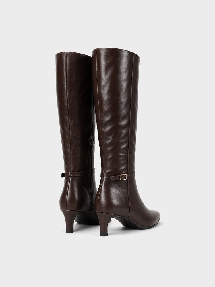 Stivale Alto Tacco Kitten - LA2612 - marrone