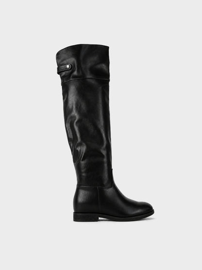 Stivale al Ginocchio con Listino - LA2617 - nero PU (vista laterale)