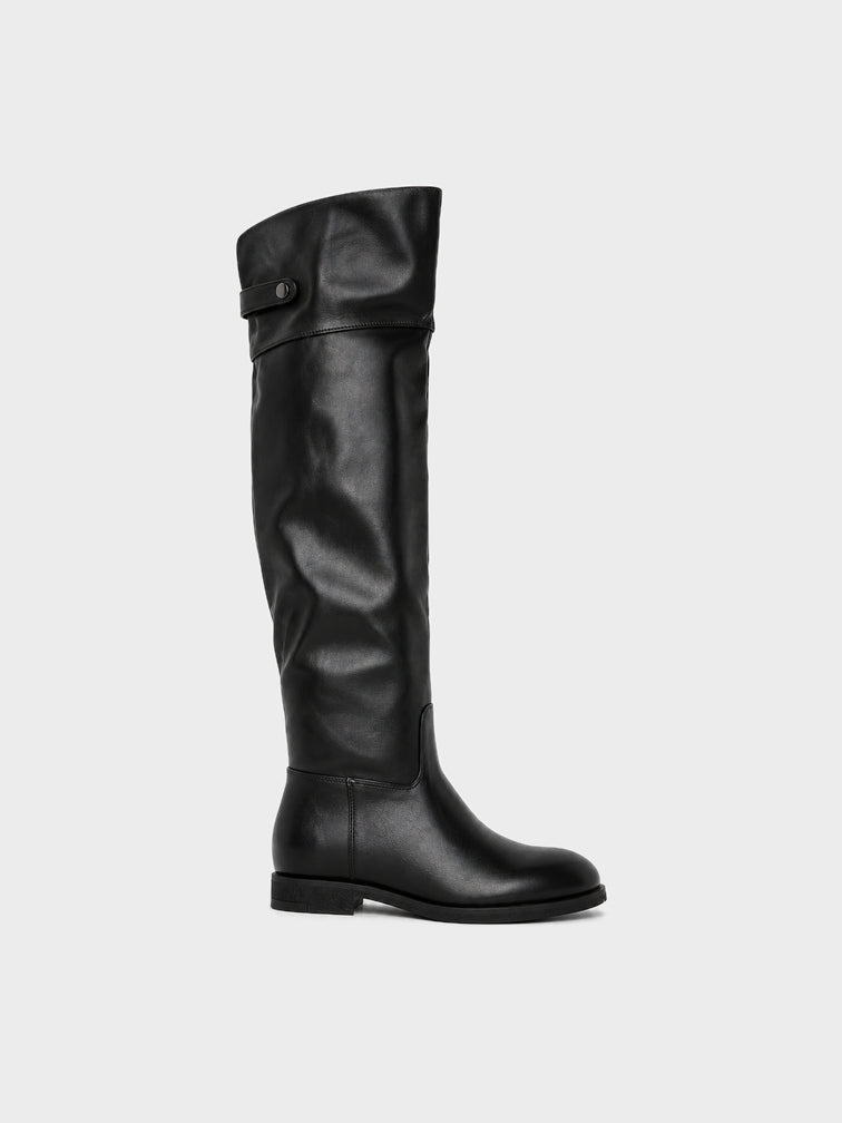 Stivale al Ginocchio con Listino - LA2617 - nero PU
