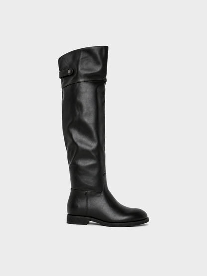 Stivale al Ginocchio con Listino - LA2617 - nero PU