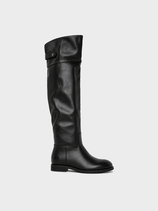 Stivale al Ginocchio con Listino - LA2617 - nero PU