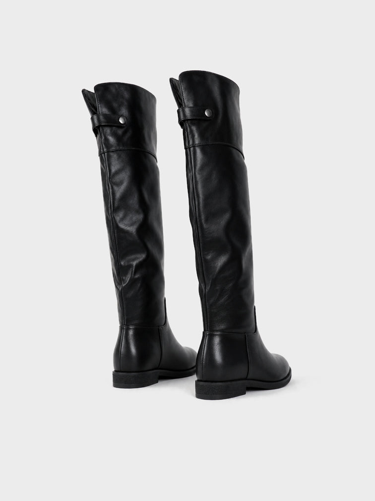 Stivale al Ginocchio con Listino - LA2617 - nero PU