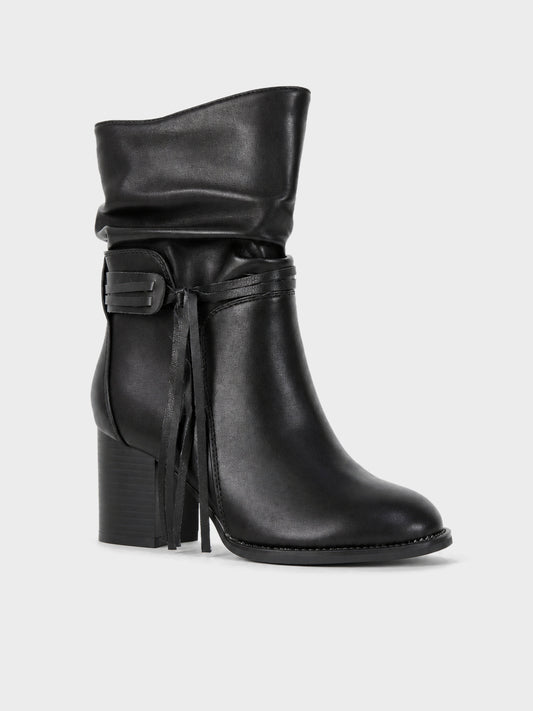 Stivale Midi con Frange - RQQ8 - nero