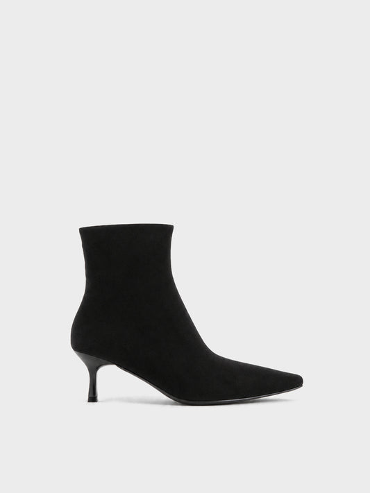 Stivaletto Kitten punta affusolata - ST2602 - nero (vista laterale)