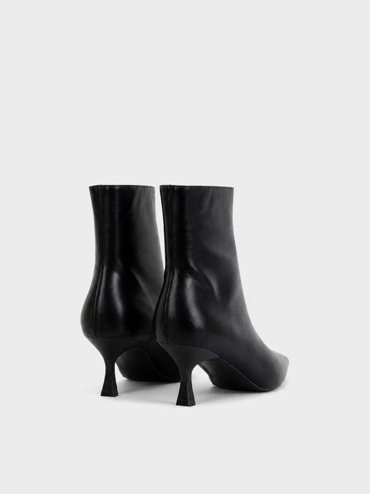 Stivaletto Kitten punta affusolata - ST2602 - nero PU