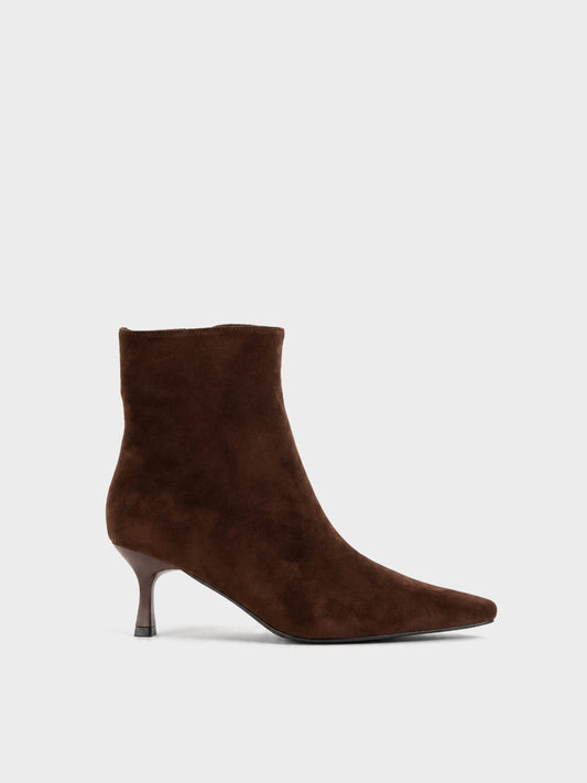 Stivaletto Kitten punta affusolata - ST2602 - marrone (vista laterale)