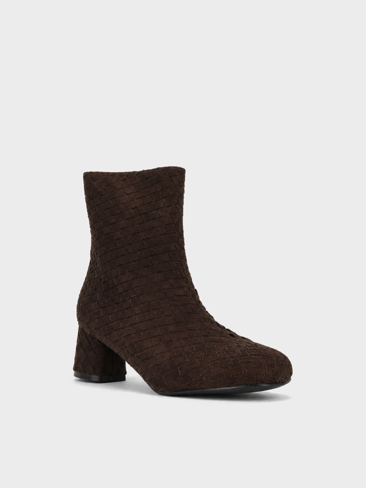 Stivaletto Camoscio Intrecciato - ST2604 - marrone