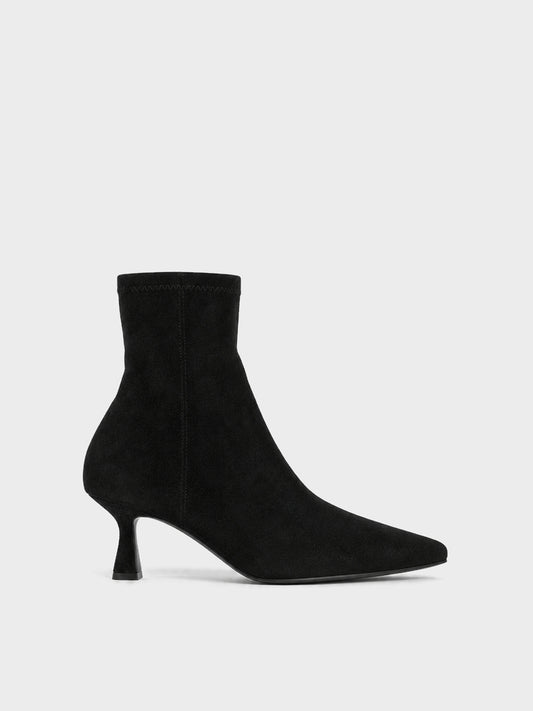 Stivaletto Calzino Tacco Sagomato - ST2606 - nero camoscio