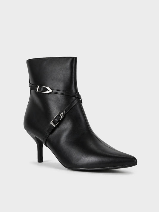 Tronchetto Spillo con Cinturini - ST2607 - nero