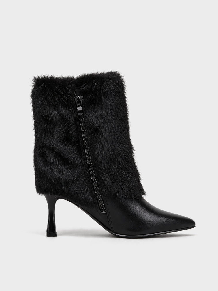 Tronchetto con Pelliccia - ST2608 - nero