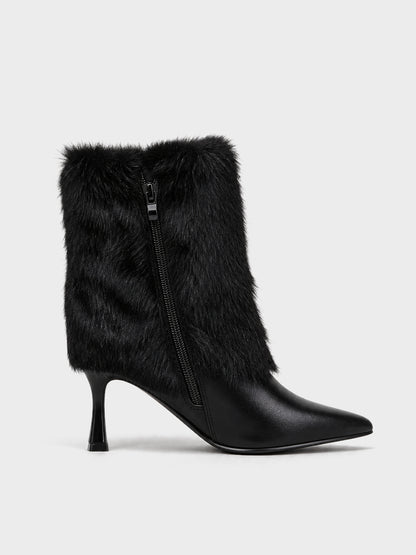 Tronchetto con Pelliccia - ST2608 - nero