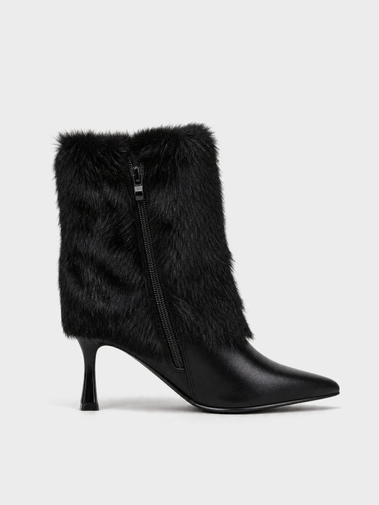 Tronchetto con Pelliccia - ST2608 - nero