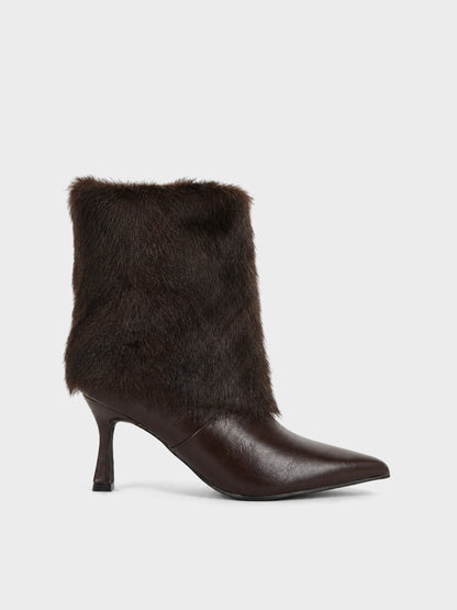 Tronchetto con Pelliccia - ST2608 - marrone (vista laterale)