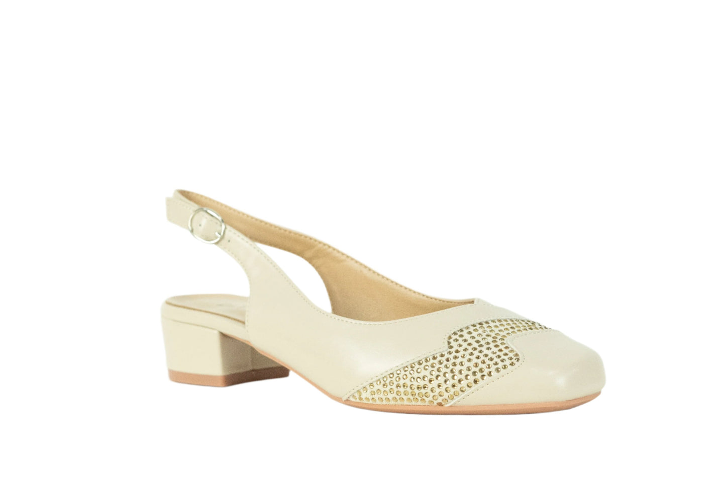 Beige Low Heel Shoes - TA2402