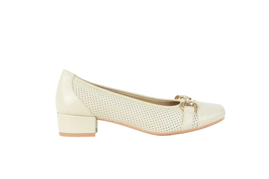 Beige Low Heel Shoes - TA2402