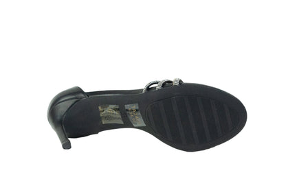 Scarpe tacco in pelle con gemme - TA2408