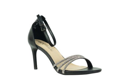 Scarpe tacco in pelle con gemme - TA2408