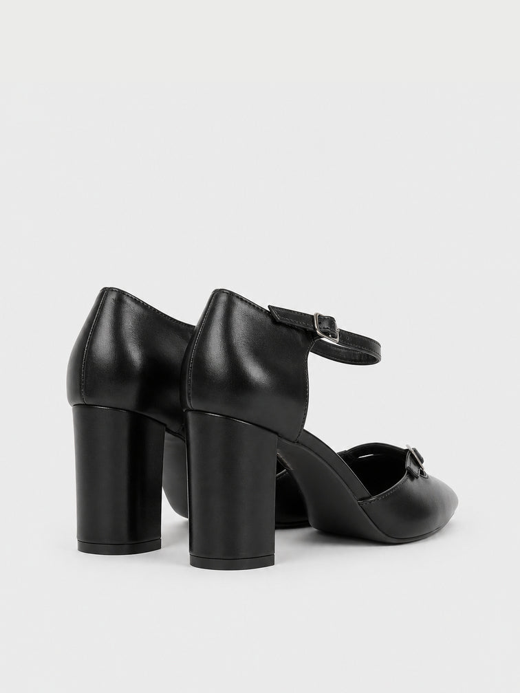 Décolleté Cinturino alla Caviglia - TA2630 - nero PU