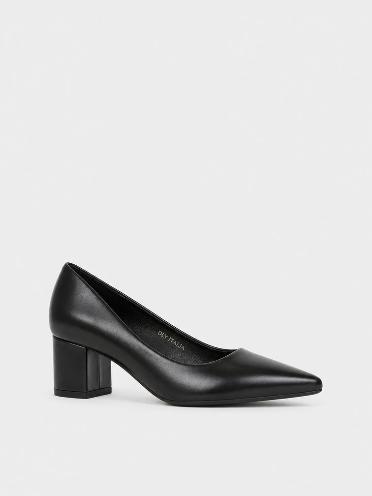 Décolleté Tacco Largo - TA2631 - nero PU (vista laterale)