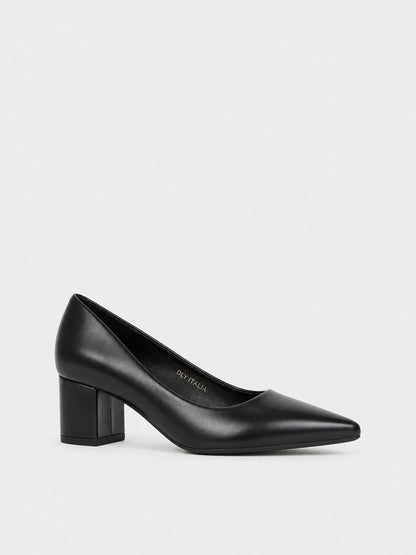 Décolleté Tacco Largo - TA2631 - nero PU (vista laterale)