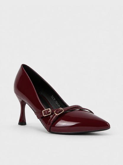 Décolleté Doppia Fibbia - TA2632 - bordeaux
