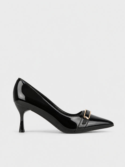 Décolleté Fibbia Gioiello - TA2633 - nero (vista laterale)