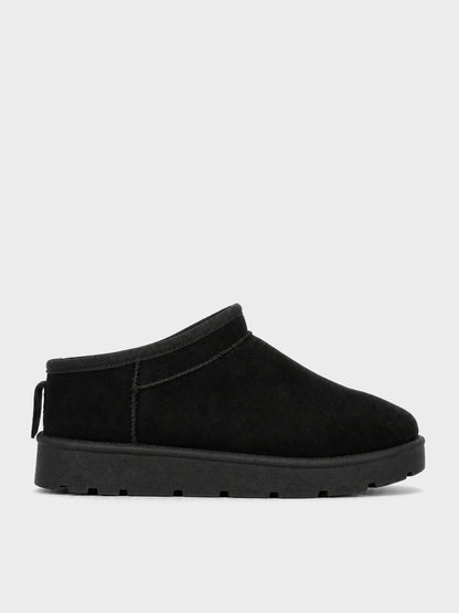 Ciabatta Pelo Platform - UG2601 - nero (vista laterale)