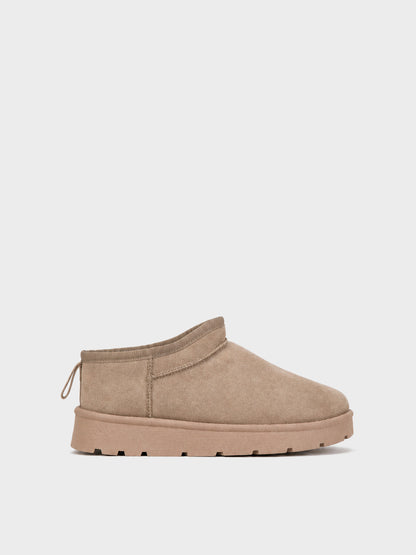 Ciabatta Pelo Platform - UG2601 - kaki (vista laterale)