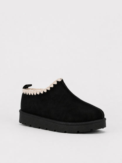 Ciabatta Pelo Bordo Smerlato - UG2602 - nero