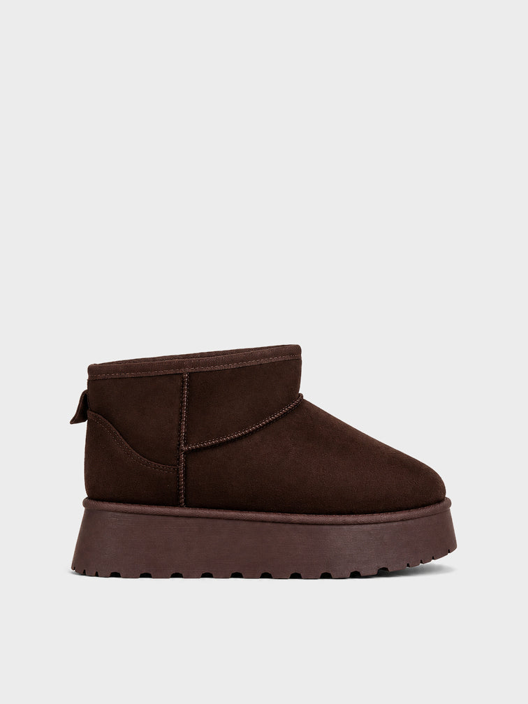 Stivaletto Pelo Platform - UG2603 - marrone (vista laterale)