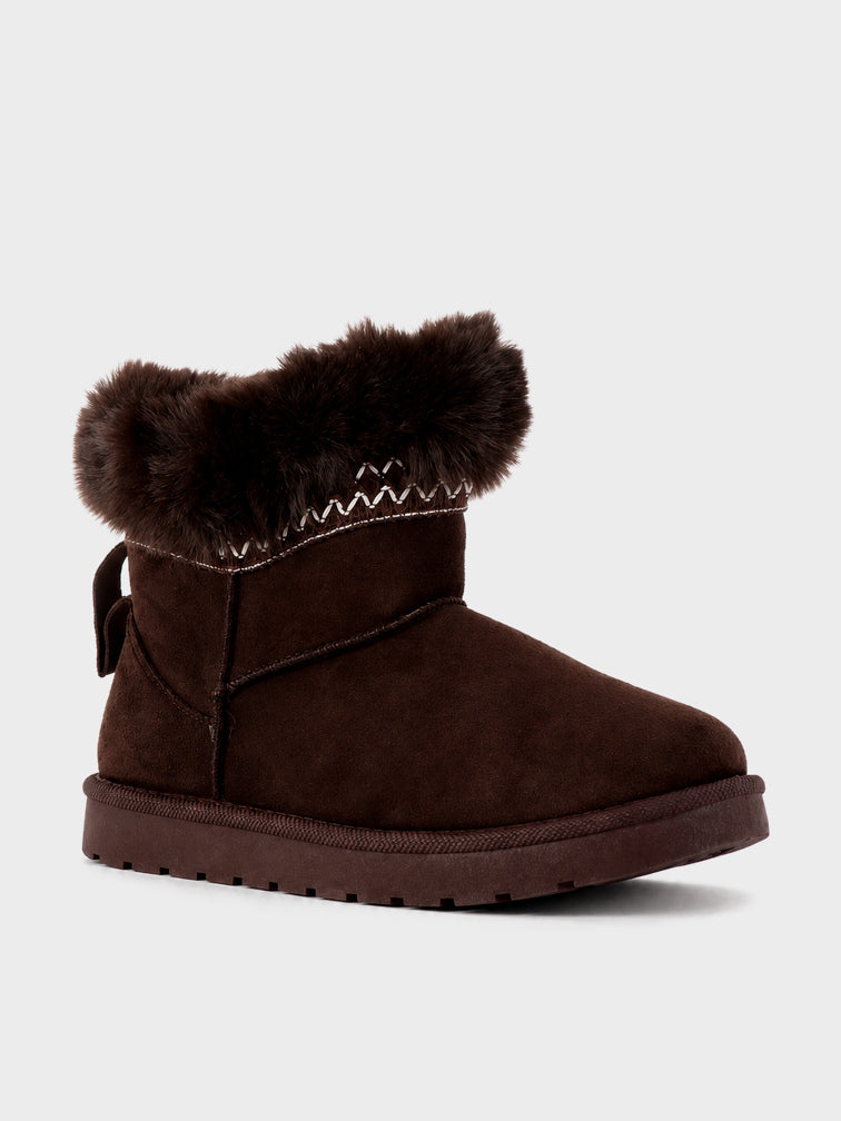 Stivaletto Pelo con Risvolto - UG2605 - marrone